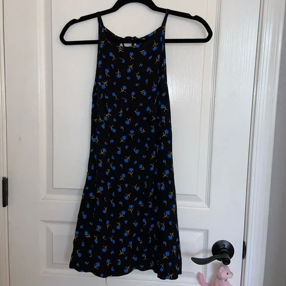 navy blue dress for baby girl Urban Outfitters Emilia Black Linen Button-Through Midi Dress